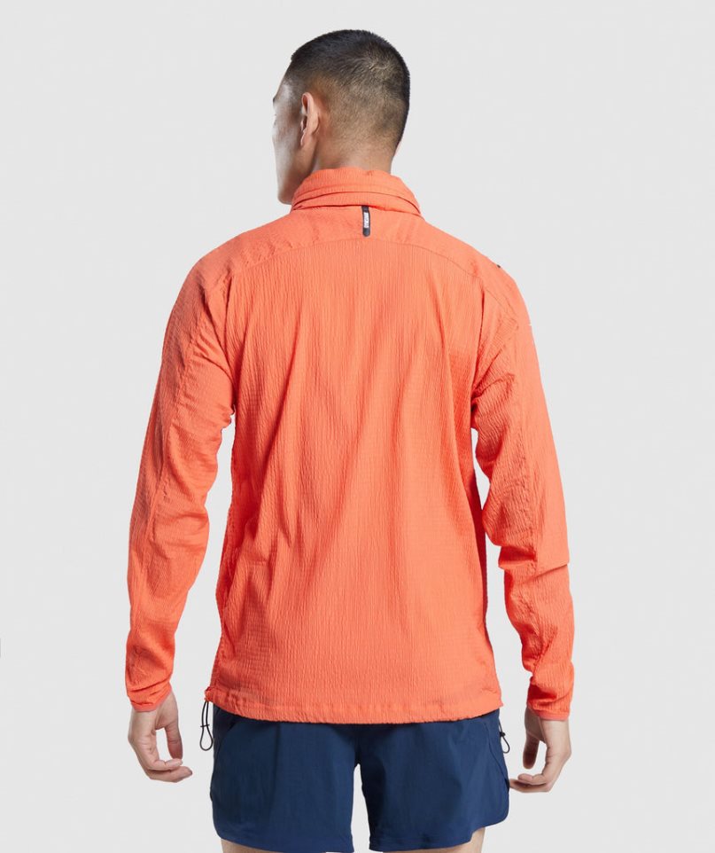 Men's Gymshark Speed Evolve Windbreaker Orange | NZ 8ZITBR